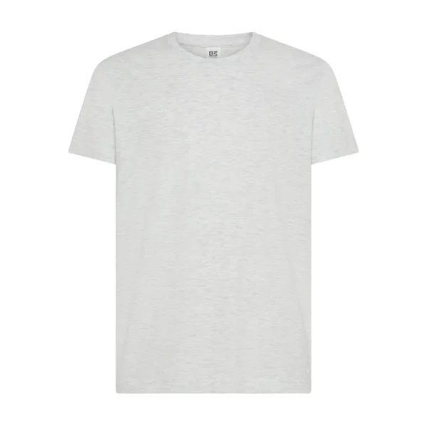 Immagine T-shirt manica corta, tessuto ring-spun single jersey, collo basso con cucitura a doppio ago