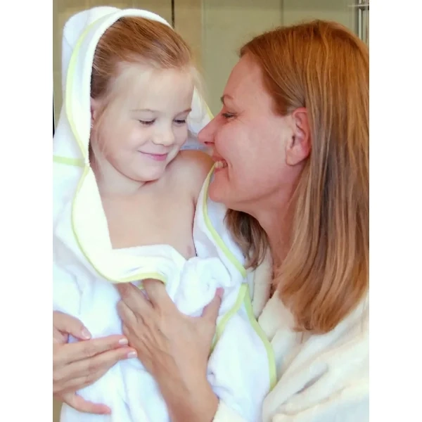 Asciugamano con cappuccio - Piped Baby Hooded Towel Velour 100x100