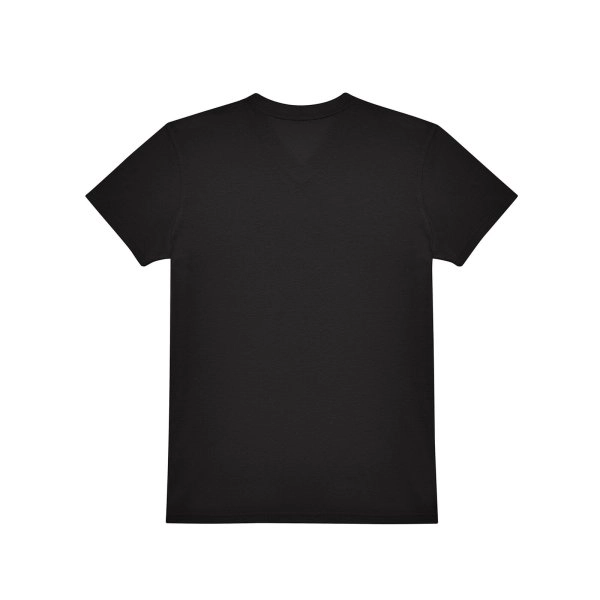 Immagine T-shirt con scollo a V in tessuto single jersey pre-ristretto e filato ad anelli - #E150 V
