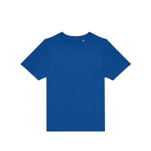Immagine T-shirt girocollo tubolare a maniche corte da bambino, in cotone pre-ristretto e pettinato, morbida, confortevole - #E190 /kids