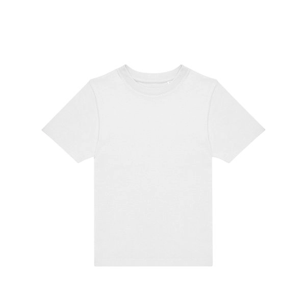 Immagine T-shirt girocollo tubolare a maniche corte da bambino, in cotone pre-ristretto e pettinato, morbida, confortevole - #E190 /kids