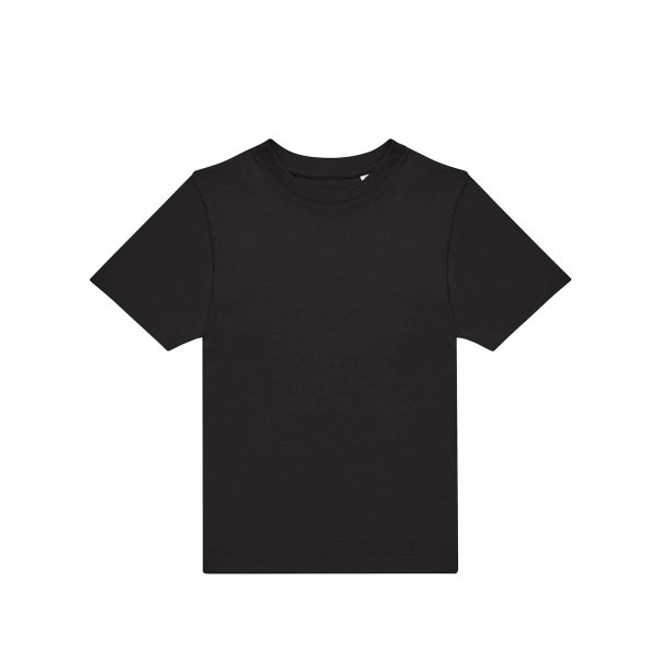 Immagine T-shirt girocollo tubolare a maniche corte da bambino, in cotone pre-ristretto e pettinato, morbida, confortevole - #E190 /kids