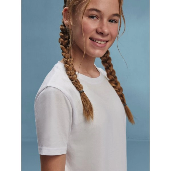 Immagine T-shirt girocollo tubolare a maniche corte da bambino, in cotone pre-ristretto e pettinato, morbida, confortevole - #E190 /kids