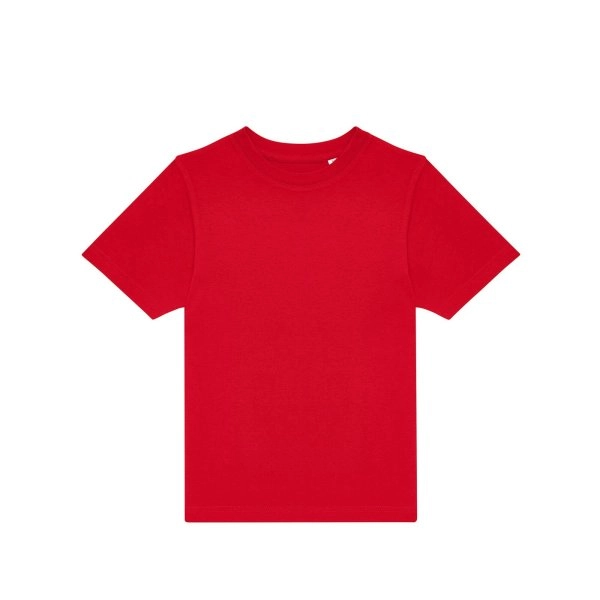 Immagine T-shirt girocollo tubolare a maniche corte da bambino, in cotone pre-ristretto e pettinato, morbida, confortevole - #E190 /kids
