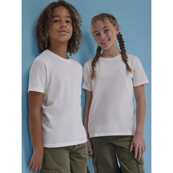 Immagine T-shirt girocollo tubolare a maniche corte da bambino, in cotone pre-ristretto e pettinato, morbida, confortevole - #E190 /kids
