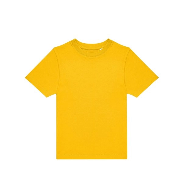 Immagine T-shirt girocollo tubolare a maniche corte da bambino, in cotone pre-ristretto e pettinato, morbida, confortevole - #E190 /kids