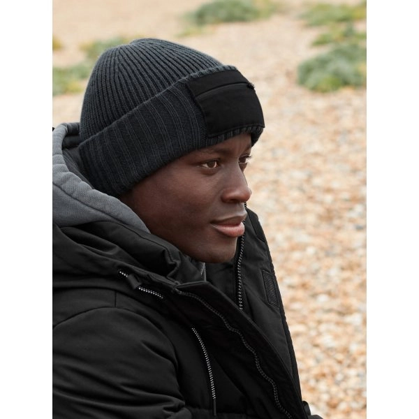 Immagine Berretto in maglia a doppio strato - Zip Patch Beanie