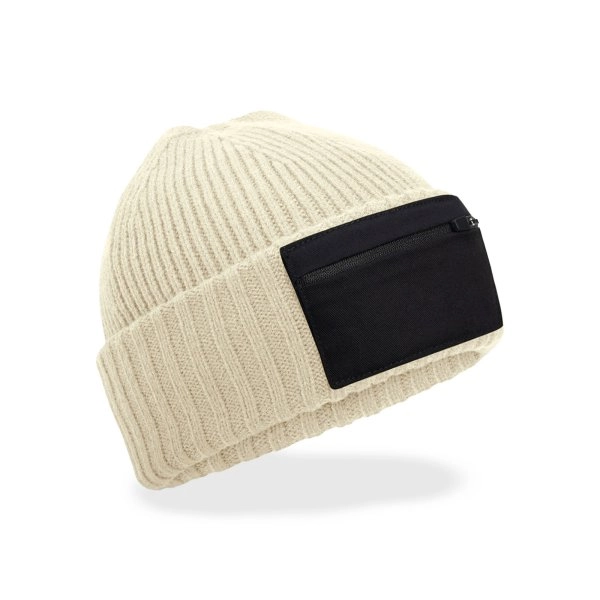 Immagine Berretto in maglia a doppio strato - Zip Patch Beanie