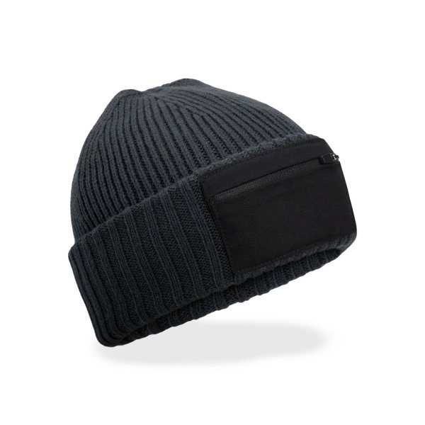 Immagine Berretto in maglia a doppio strato - Zip Patch Beanie