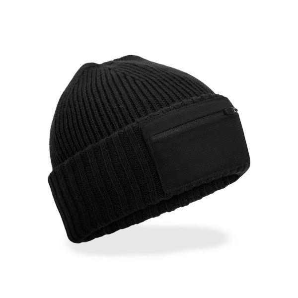 Immagine Berretto in maglia a doppio strato - Zip Patch Beanie