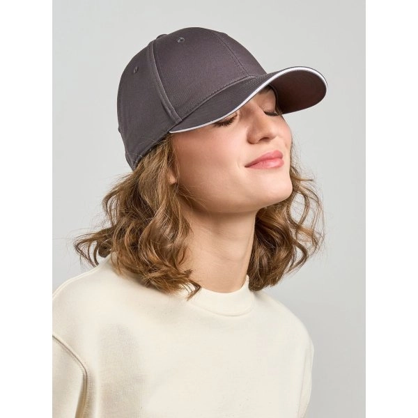 Immagine Cappello a 6 pannelli in twill ecosostenibile - Sport sandwich-S