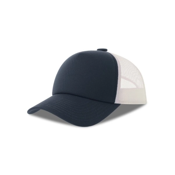 Immagine Cappello a 5 pannelli, pannello frontale strutturato, interno della visiera in plastica riciclata, chiusura snap-back, - Record-S