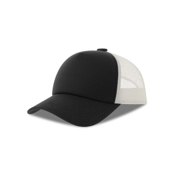 Immagine Cappello a 5 pannelli, pannello frontale strutturato, interno della visiera in plastica riciclata, chiusura snap-back, - Record-S