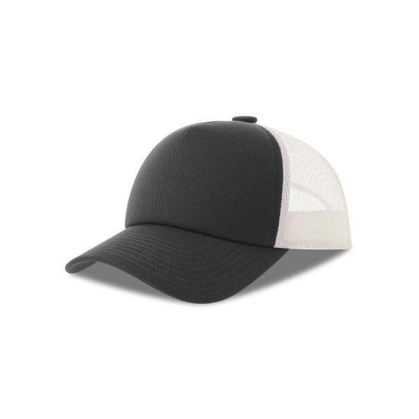Immagine Cappello a 5 pannelli, pannello frontale strutturato, interno della visiera in plastica riciclata, chiusura snap-back, - Record-S