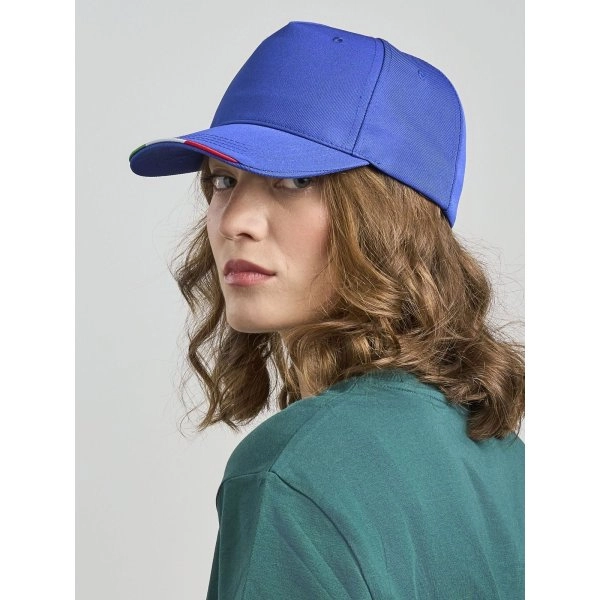 Immagine Cappello a 5 pannelli con profilo a contrasto nella visiera - Recy Five Italia