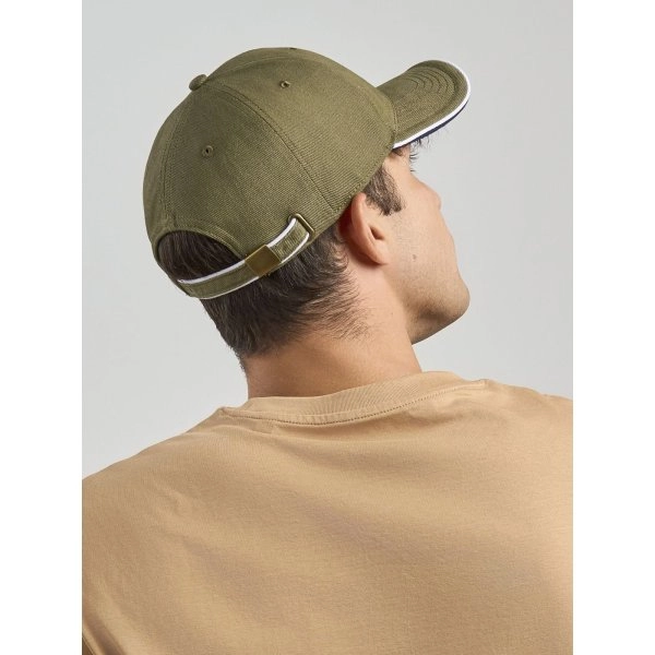 Immagine Cappello a 6 pannelli in cotone twill spazzolato effetto pesca - Pilot piping sandwich-S