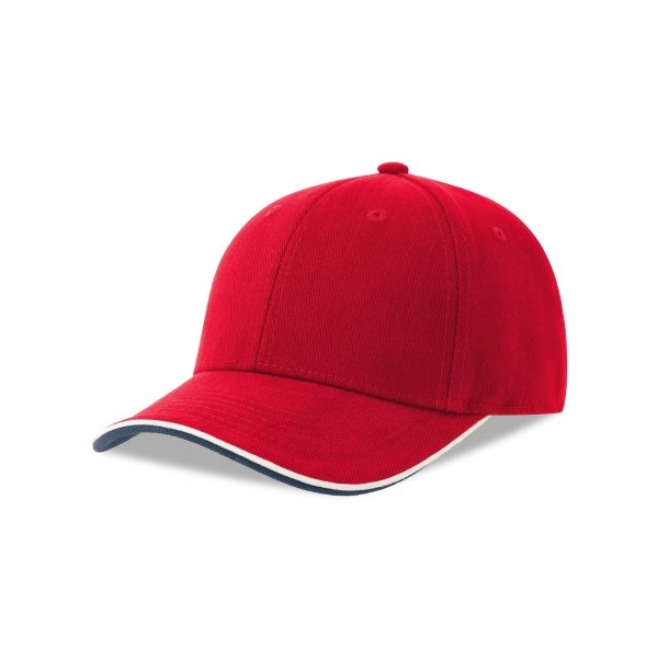 Immagine Cappello a 6 pannelli in cotone twill spazzolato effetto pesca - Pilot piping sandwich-S