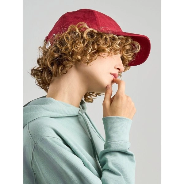 Immagine Cappello a 6 pannelli, con pannelli frontali strutturati, effetto camoscio - Fam-S
