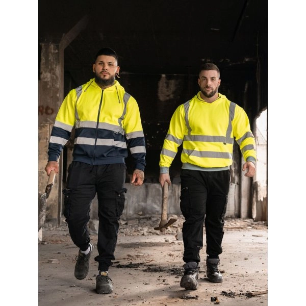 Immagine Felpa con cappuccio Hi-Vis con due strisce riflettenti larghe 5 cm - Hi-Vis Zipper Hoodie