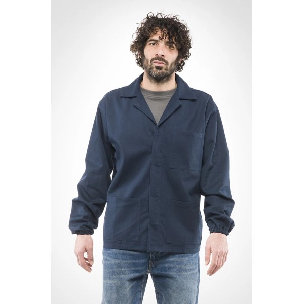 GIACCA COT.MASSAUA BLU C/ELASTICO