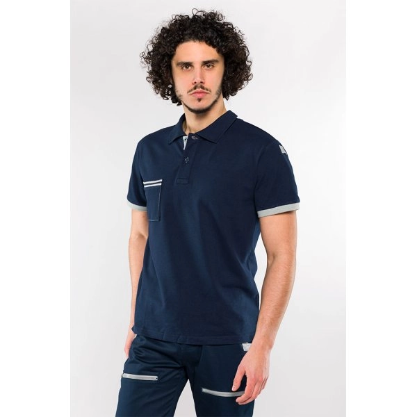 POLO ARIA SJ BLU/GRIGIO