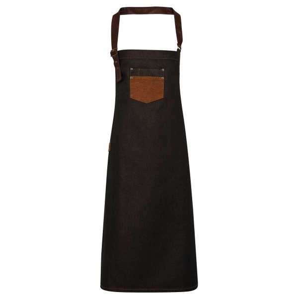 Immagine Division Waxed Look Denim With Faux Leather ather