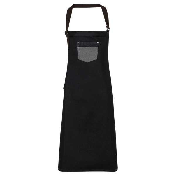 Immagine Division Waxed Look Denim With Faux Leather ather