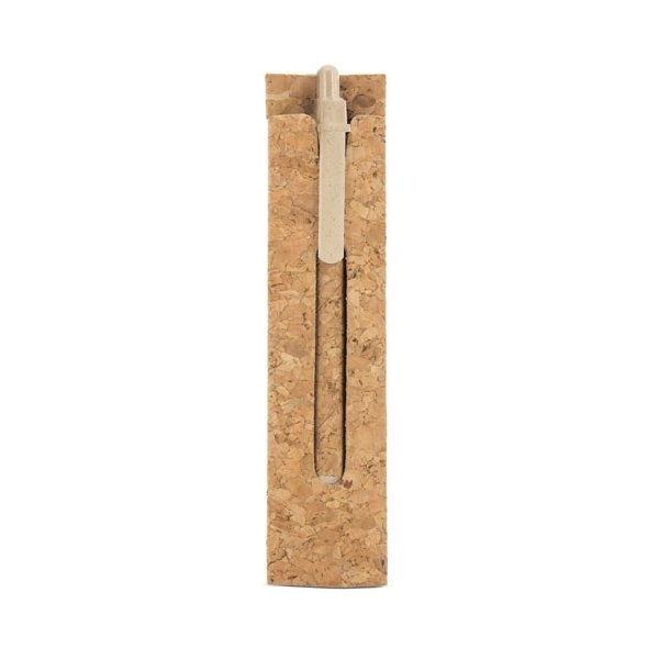 PENNA IN SUGHERO/FIBRA DI GRANO CON CUSTODIA IN SUGHERO