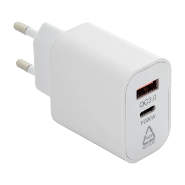 Immagine Recharge Caricabatterie USB da parete in ABS riciclato (RABS)