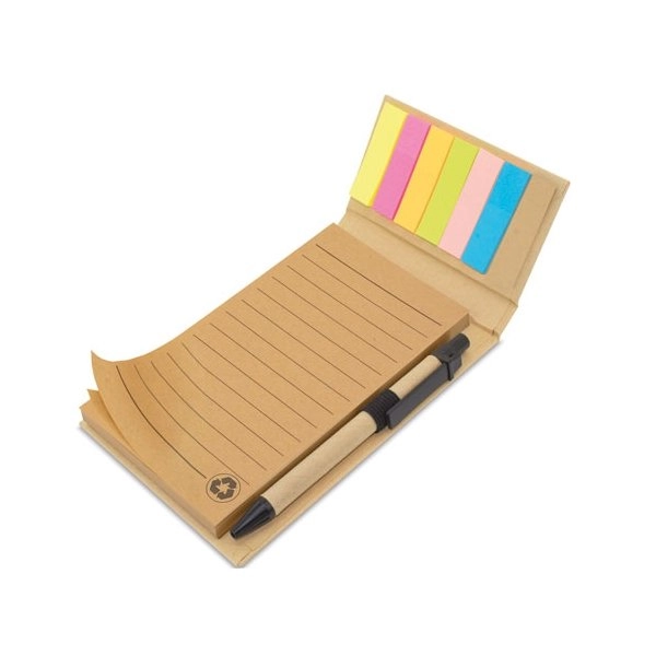TACCUINO CON EVIDENZIATORE E PENNA “ECOLIFE”