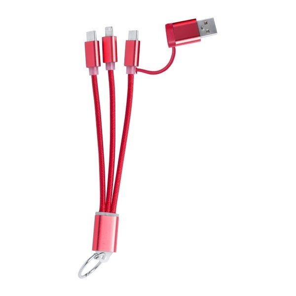 Rashort Portachiavi con cavo di ricarica USB