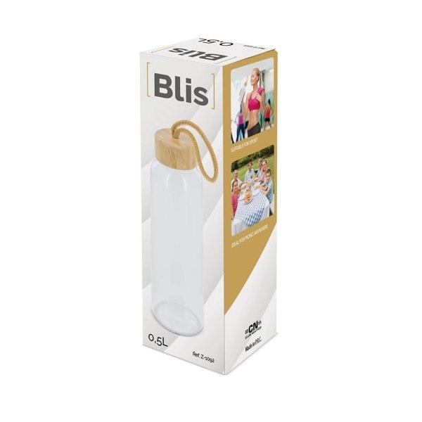 Immagine BOTTIGLIA VETRO TAPPO BAMBÚ 