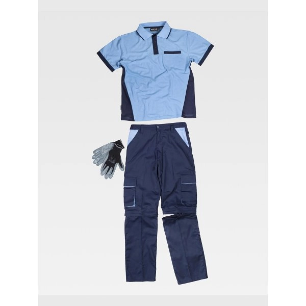 COMPLETO UNISEX DA LAVORO PANTALONE + POLO + GUANTI