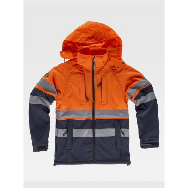 Immagine SOFTSHELL CON CAPPUCCIO ALTA VISIBILITA CLASSE 1