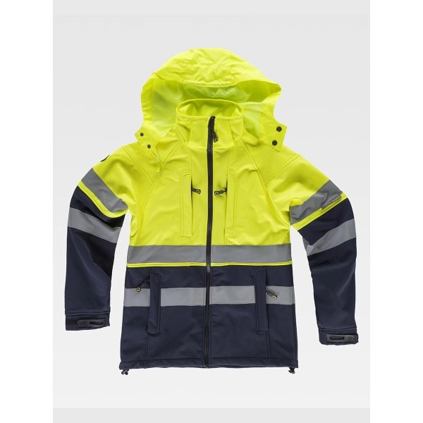 Immagine SOFTSHELL CON CAPPUCCIO ALTA VISIBILITA CLASSE 1