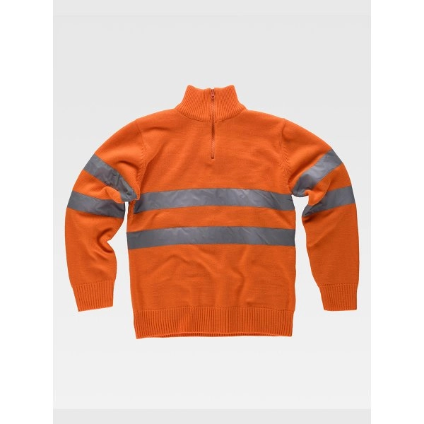 PULLOVER MEZZA ZIP ALTA VISIBILITA CLASSE 2