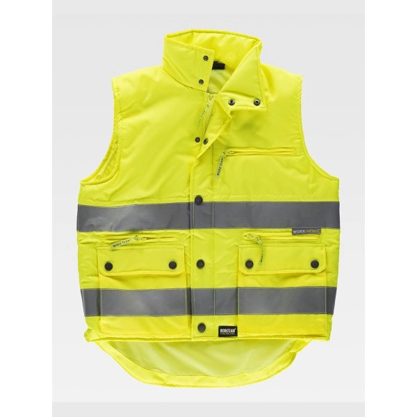 GILET IMBOTTITO TESSUTO OXFORD ALTA VISIBILITA CLASSE 2