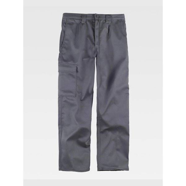 PANTALONE DA LAVORO MULTITASCHE CON FODERA IN PILE
