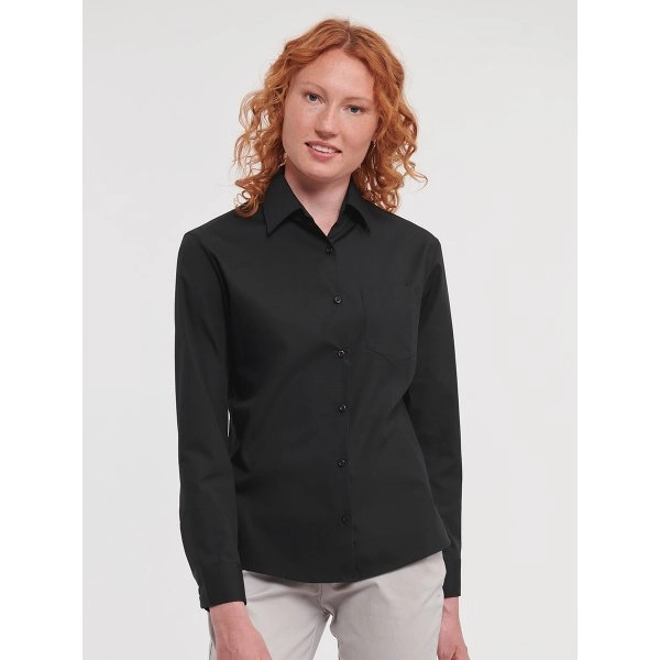 CAMICIA DONNA MANICA LUNGA POPELINE