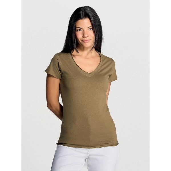 T-SHIRT DONNA MANICA CORTA COLLO A V URBAN SICILIA