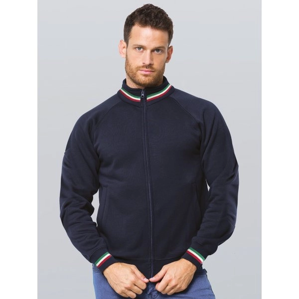 FELPA UNISEX ZIP INTERA PREMIUM ITALIA