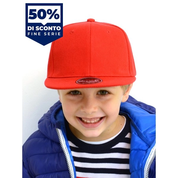 CAPPELLO BAMBINO VISIERA PIATTA 6 PANNELLI