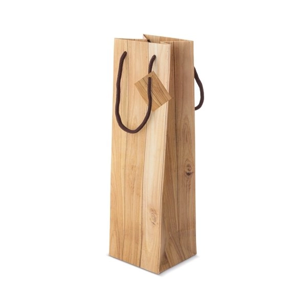 BUSTA IN CARTA EFFETTO LEGNO 1 BOTTIGLIA 
