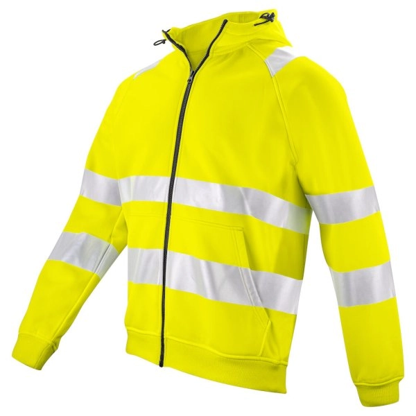 6132 HI-VIS FELPA FULL-ZIP CAPPUCCIO EN ISO 20471 - classe 3/2