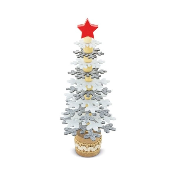 ALBERO DI NATALE IN RPET E LEGNO RICICLATO 