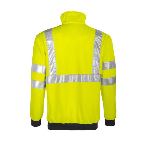 6102 HI-VIS FELPA HALF ZIP EN ISO 20471 - classe 3