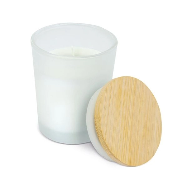 CANDELA AROMATICA CON COPERCHIO IN BAMBÙ 