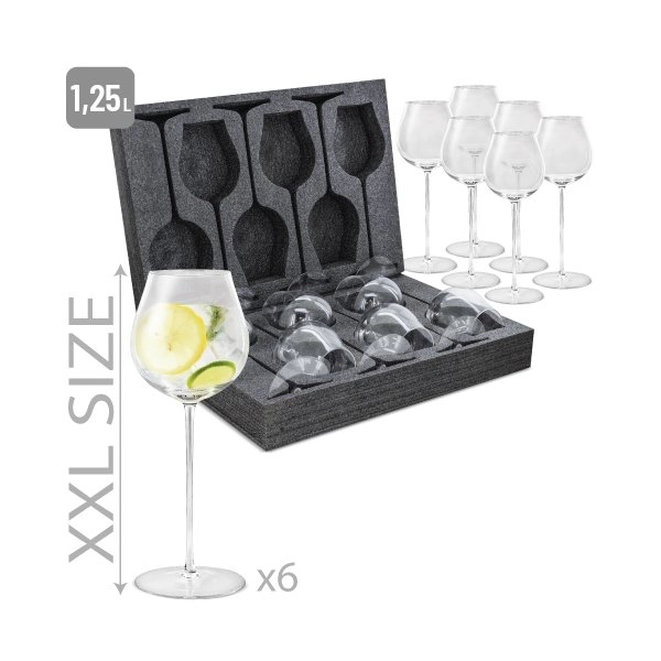SET 6 BICCHIERI COCKTAIL GIGANTI 