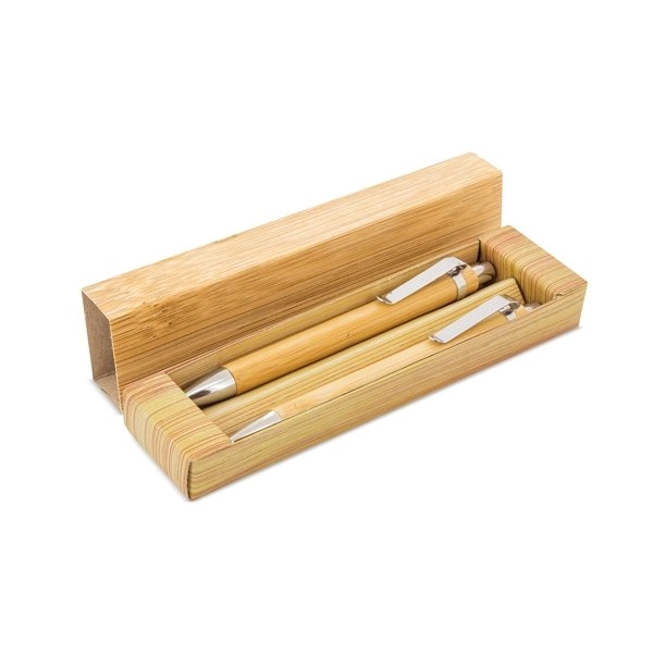 SET PENNA + MATITA INFINITE IN BAMBÙ 