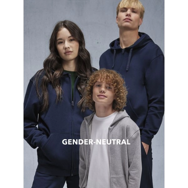 Immagine Felpa cappuccio con zip, modello sostenibile di genere neutro, - B&C ID.334 Zip Hood